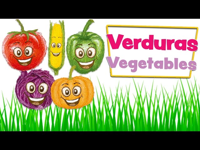 VEGETABLES in ENGLISH and SPANISH for kids - Vocabulary for children
