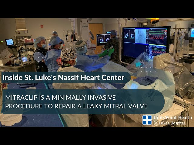 MitraClip is a minimally invasive procedure to repair a leaky mitral valve