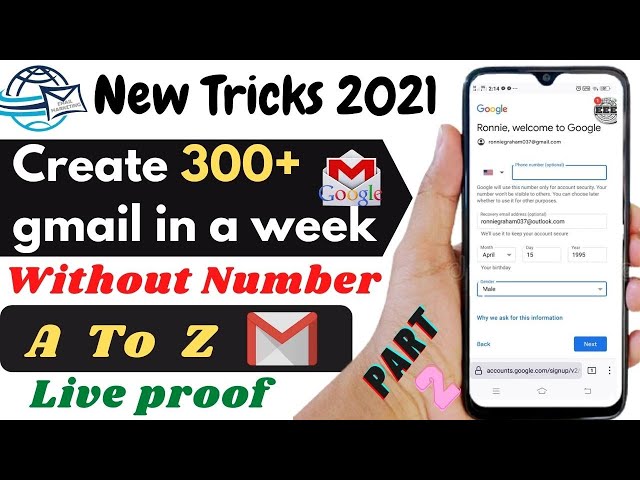 How To Create Unlimited Gmail Account Without  Number Verification Bangla Tutorial 2021  (part-2)