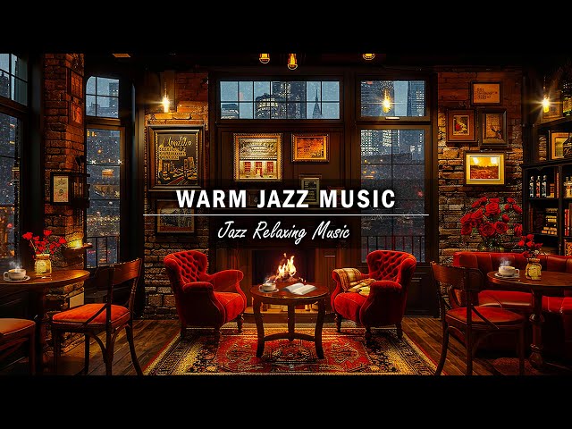 Warm Jazz music for studying and relaxing ☕ Cozy cafe space on an autumn evening