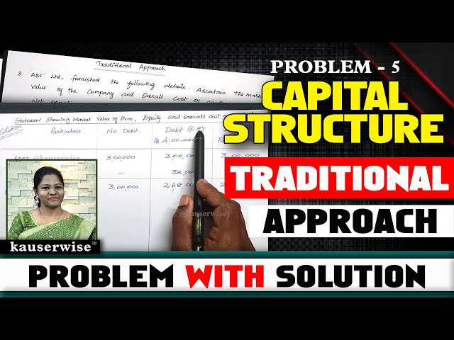Capital Structure | Traditional Approach | Financial Management | Solved Problem | Kauserwise