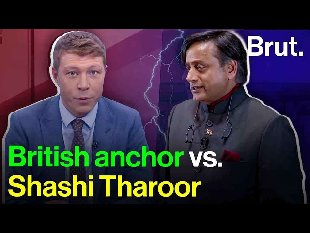 British anchor vs. Shashi Tharoor