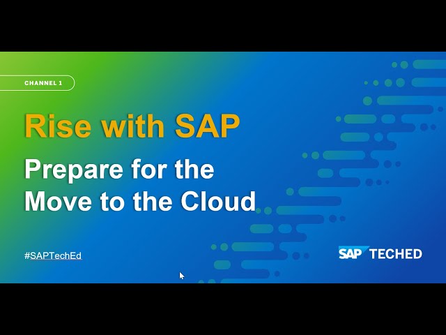 What is RISE with SAP? 👉 Prepare for the Move to the Cloud