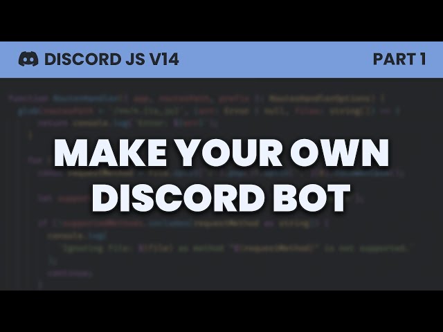 How to make a Discord Bot for Beginners (Discord.js v14)