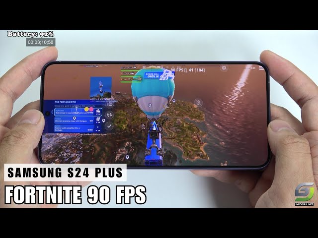 Samsung Galaxy S24 Plus Test game Fortnite Mobile 90 FPS | Exynos 2400