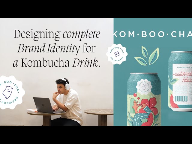 Designing complete Brand Identity for a Kombucha Drink.