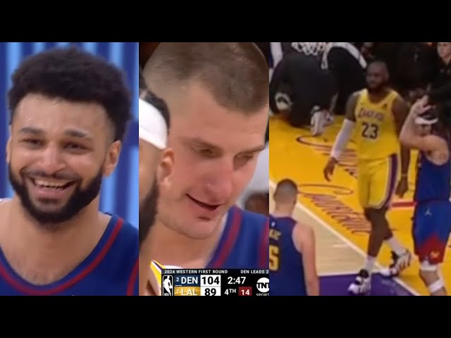 JAMAL MURRAY & JOKIC LAUGH SECRETLY AFTER LBJ  COMPLAINS SCREAMING FOR FREE THROWS!