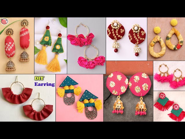 Fashion DIY! Daily Wear Clothes Earrings Idea! Suitable on Fancy 👗 Drasses