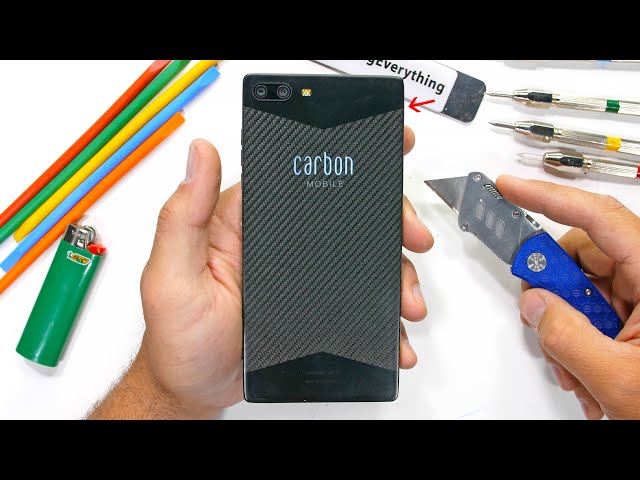 How strong is a CARBON FIBER smartphone?! - Durability Test!