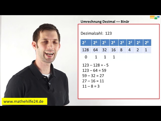 Umrechnung: Dezimal und Binär umrechnen | Mathematik