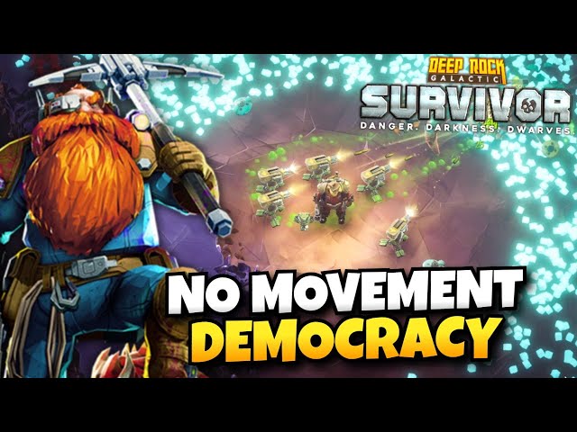 "No Movement Challenge" and Democracy Runs | Deep Rock Galactic: Survivor Gameplay Live