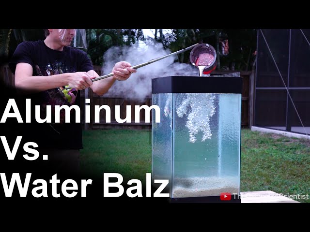 Molten Aluminum Vs 'Spitballs' - SO COOL!! (water balz)