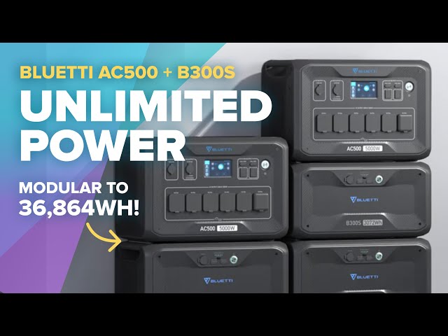 BLUETTI AC500 + B300S first look: Modular 36.9kwh home backup power system