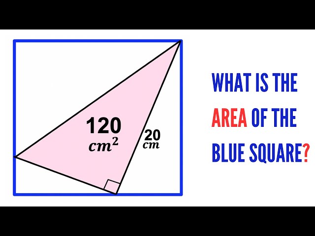 Can you find area of the Blue Square? | (Nice Geometry problem) | #math #maths | #geometry