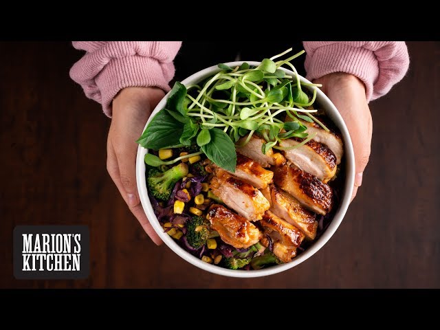 One Pan Glazed Chicken & Veggie Bowl - Marion's Kitchen