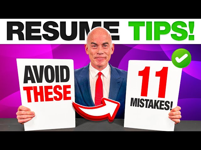 RESUME MISTAKES! (TOP 11 Mistakes to AVOID on your RESUME or CV!) *** RESUME COVER LETTER! ***