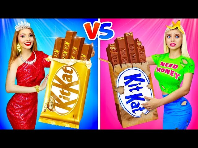 RICH GIRL vs POOR GIRL CHOCOLATE CHALLENGE! || Eating Fake Jewelry! Taste Test by RATATA BOOM