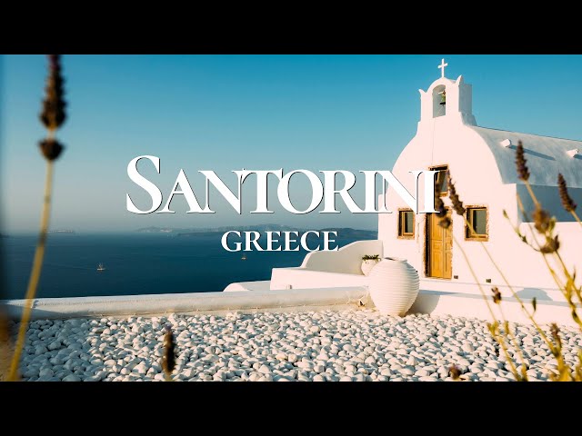 Santorini 4k | One of The Most Beautiful Towns to Visit in Greece 🇬🇷