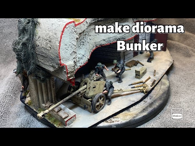 Make a Bunker Diorama #dioramaww2 #pak40