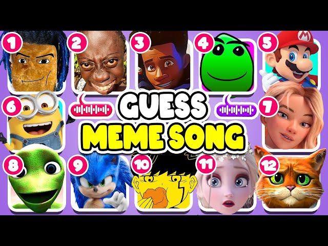 GUESS MEME & WHO'S SINGING ?| gegagedigedagedago Fire in the Holes,TengeTenge, Mario, Elsa, , Sonic
