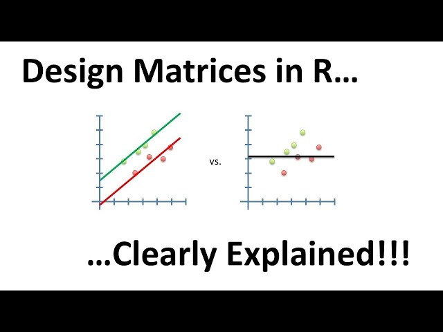 Design Matrix Examples in R, Clearly Explained!!!