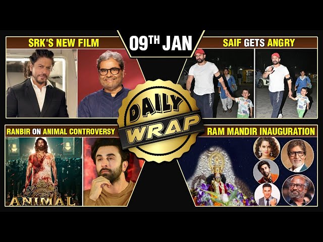SRK's New Film, Ranbir's First Reaction On Animal Controversy, Saif Gets Angry on Paps | Top 10 News