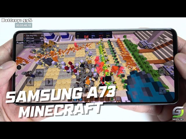Samsung Galaxy A73 test game MineCraft | Snapdragon 778G