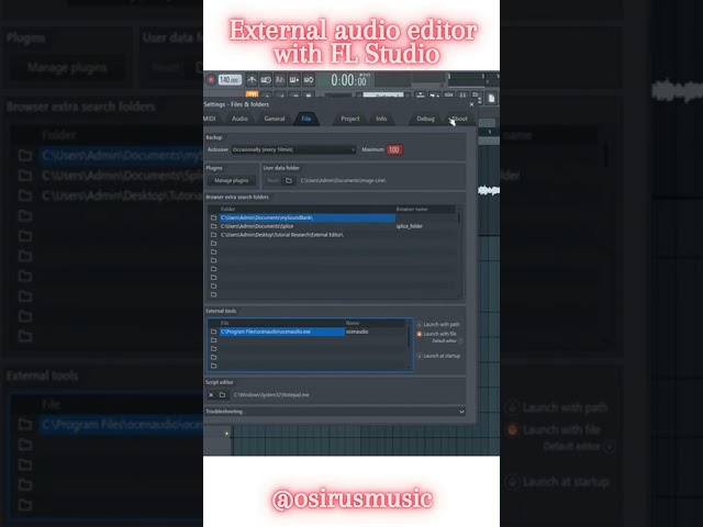 How to Setup up an External Audio Editor in FL Studio