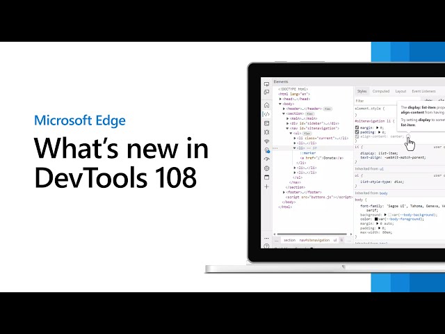 Microsoft Edge | What's New in DevTools 108