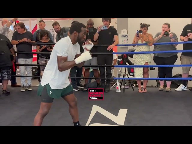 TERENCE CRAWFORD SHOWS OFF HIS SLICK SHADOW BOXING SKILLS AND HOW HE WARMS UP