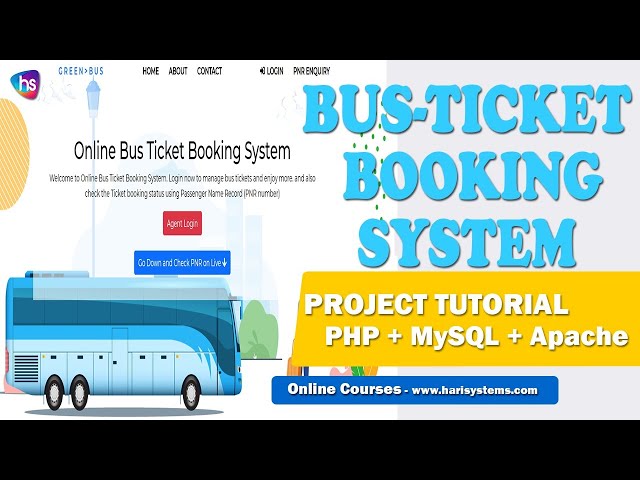 Online Bus Ticket Booking System - Bus Ticket System - PHP - MySql -  Source Code - Harisystem