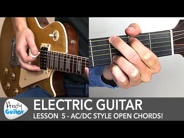 Electric Guitar Lesson 5 - AC/DC Style Chords for Beginners