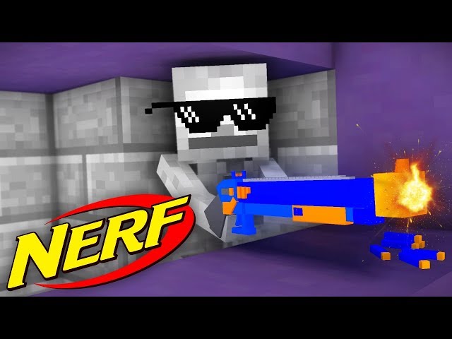 Monster School : NERF WAR CHALLENGE - Minecraft Animation