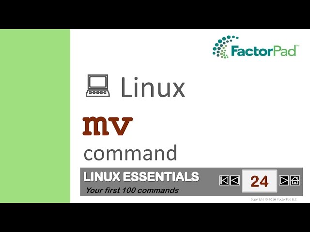 Linux mv command summary with examples