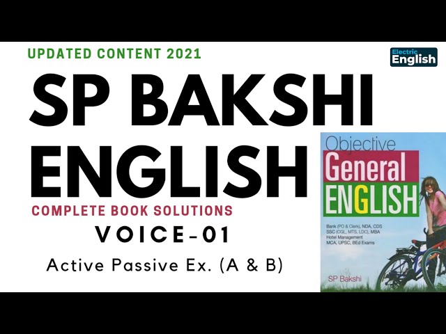 SP Bakshi Voice Class - 01 | SP Bakshi Objective General English Solutions | Peeyush Jindal