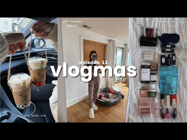 VLOGMAS DAY 11: Christmas Giveaway, BFF HotPot Dinner Date, + HomeGoods Shopping
