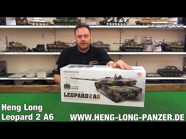 RC PANZER LEOPARD 2 A6 HENG LONG 3889-1 PRODUKTVORSTELLUNG AUSGEPACKT UNBOXING