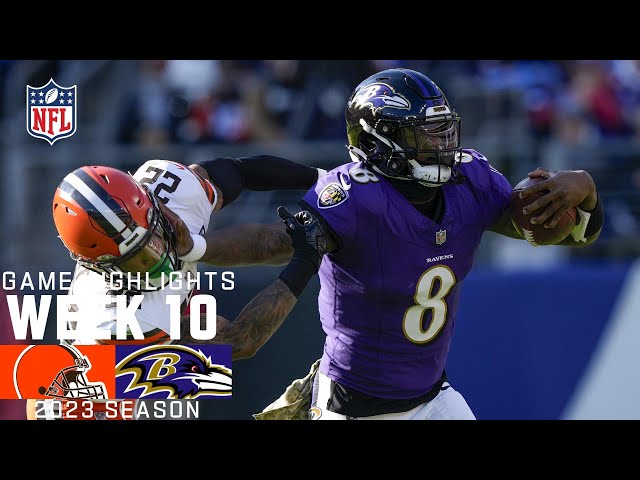 Cleveland Browns vs. Baltimore Ravens | 2023 Week 10 Game Highlights