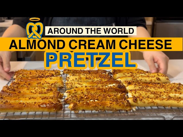 How To Make Korean Auntie Anne's Almond Cream Cheese Pretzel At Home!