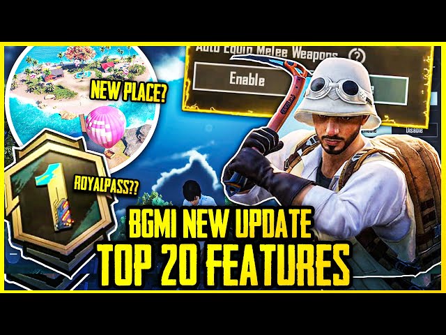 BGMI NEXT UPDATE TOP 20 MIND-BLOWING FEATURES | BGMI 2.6 UPDATE RELEASE DATE | BGMI NEW RP M23 OR A1