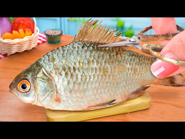 Catch and Cook Tiny Fish in Miniature Kitchen - Amazing Mini Cooking Video by Mini Yummy