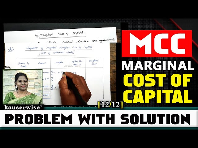 [12/12] MCC | Marginal Cost of Capital in FM | Financial Management in English | Kauserwise