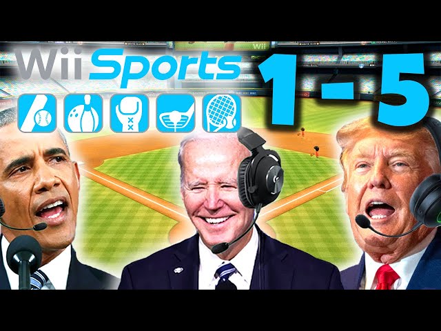 US Presidents Play Wii Sports Baseball (1-5)