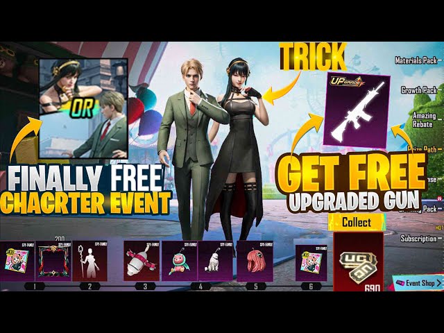 Get Free 600Uc | Trick To Get 2 Characters Male And Female | New Type Upgraded Weapon | SpyxFamily