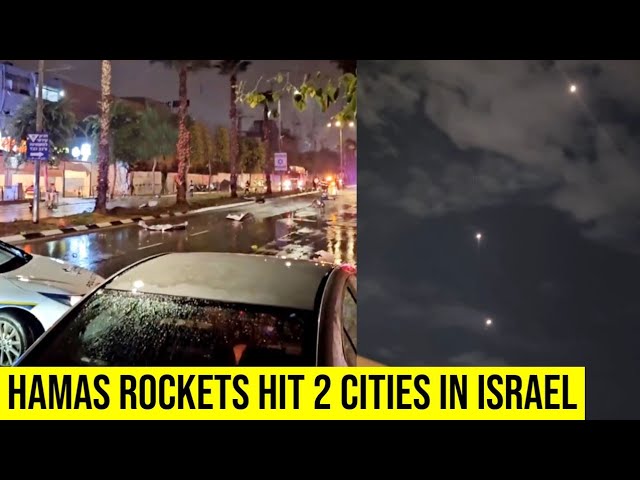 Rockets from Gaza hit sites in Ashkelon, Bat Yam; no injuries reported.