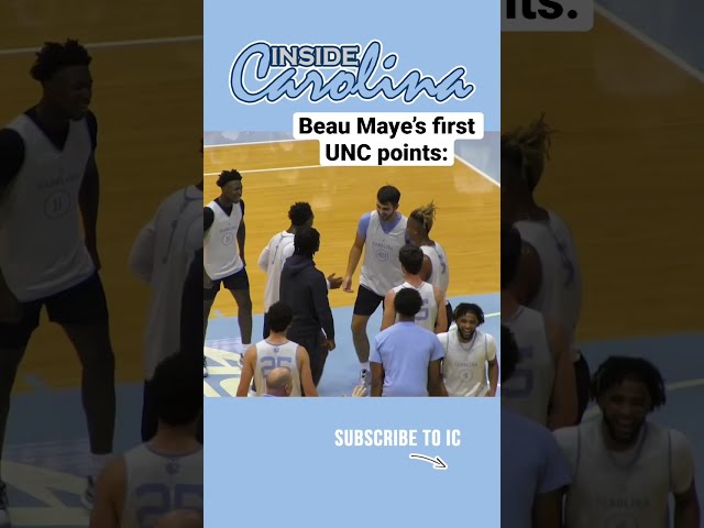 Beau Maye’s first points with UNC Basketball