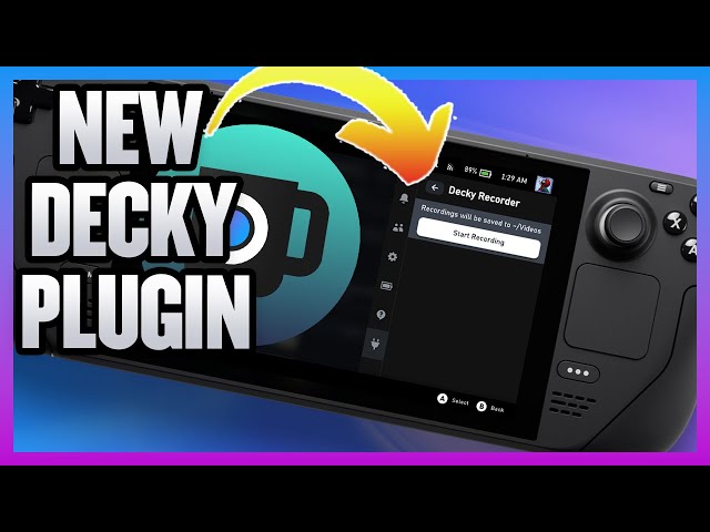 New Decky Loader Steam Deck Plugin: Decky Recorder- This Plug-In Lets You Record Your Deck's Screen