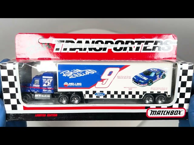 MATCHBOX Super Star Transporters 1991 Melling Racing Team Bill Elliott #9. CY 107 Ford NASCAR