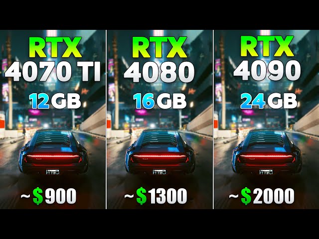 RTX 4070 Ti vs RTX 4080 vs RTX 4090 - Test in 8 Games