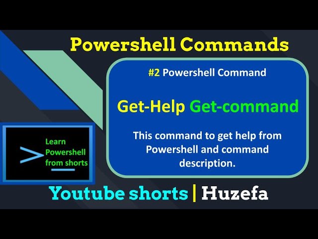 #2 Get-command | Powershell Commands | Huzefa